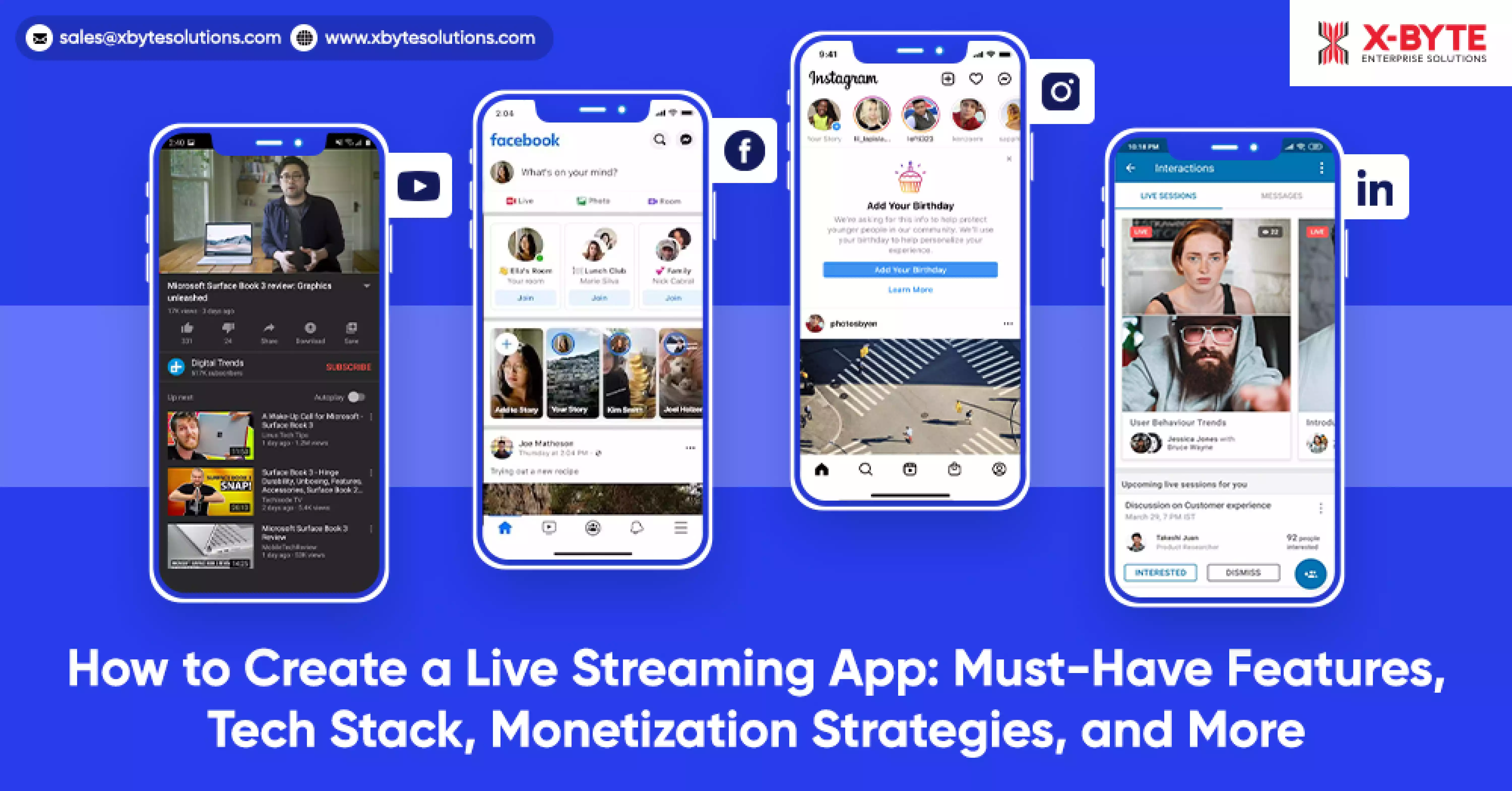 How to Create a Live Streaming App Must-Have Features, Tech Stack, Moneti